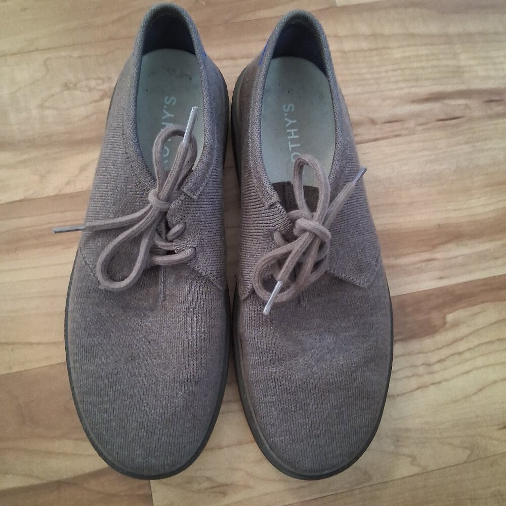 Rothy's Men's Monty Lace Sneakers 11M Gray Merino Wool Shoe